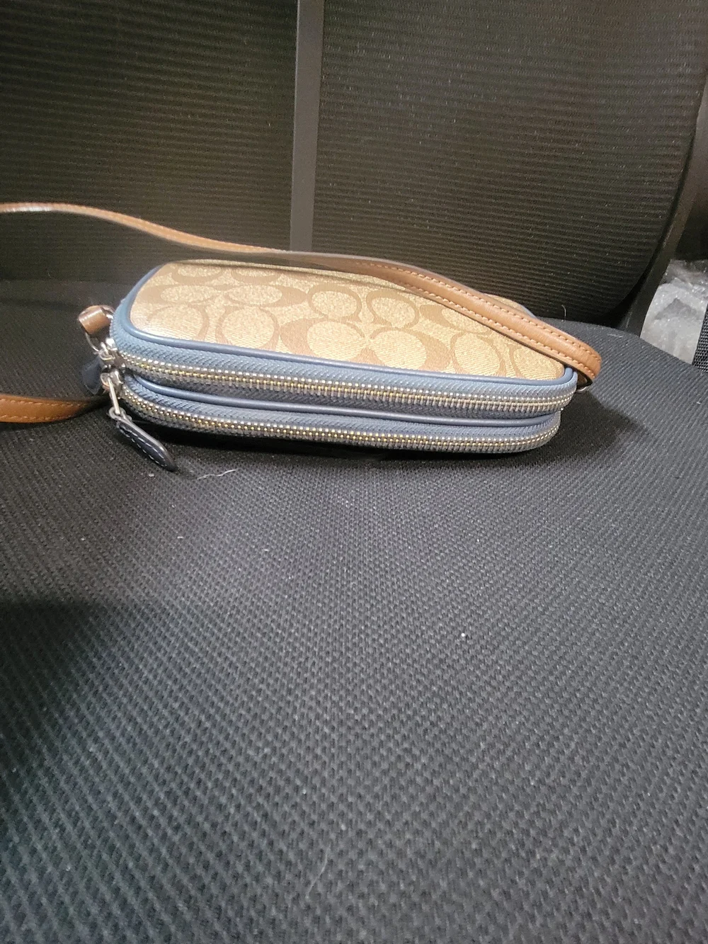 COACH Signature Crossbody with Rainbow Logo - Tan